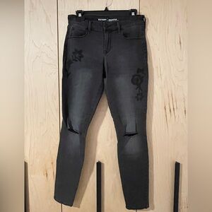 Old Navy Rockstar Embroidered Skinny Jeans